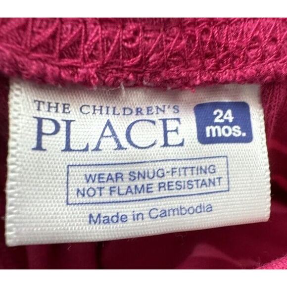 Children’s Place Girls 2 Piece Long Sleeve Pink Striped Pajamas 24mo NEW NWTs - Picture 4 of 6